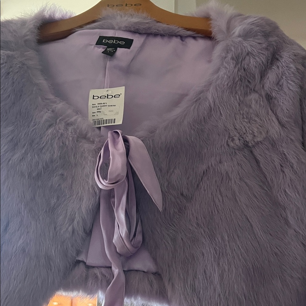 Bebe Lavender Rabbit teddy Jacket - Picture 2 of 5